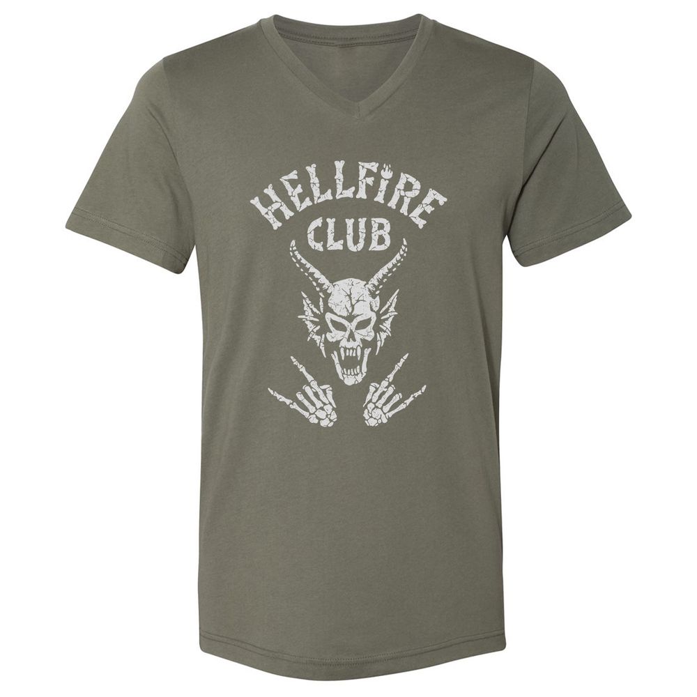 Hellfire Club Unisex V-Neck T-Shirt - Military Green - 10