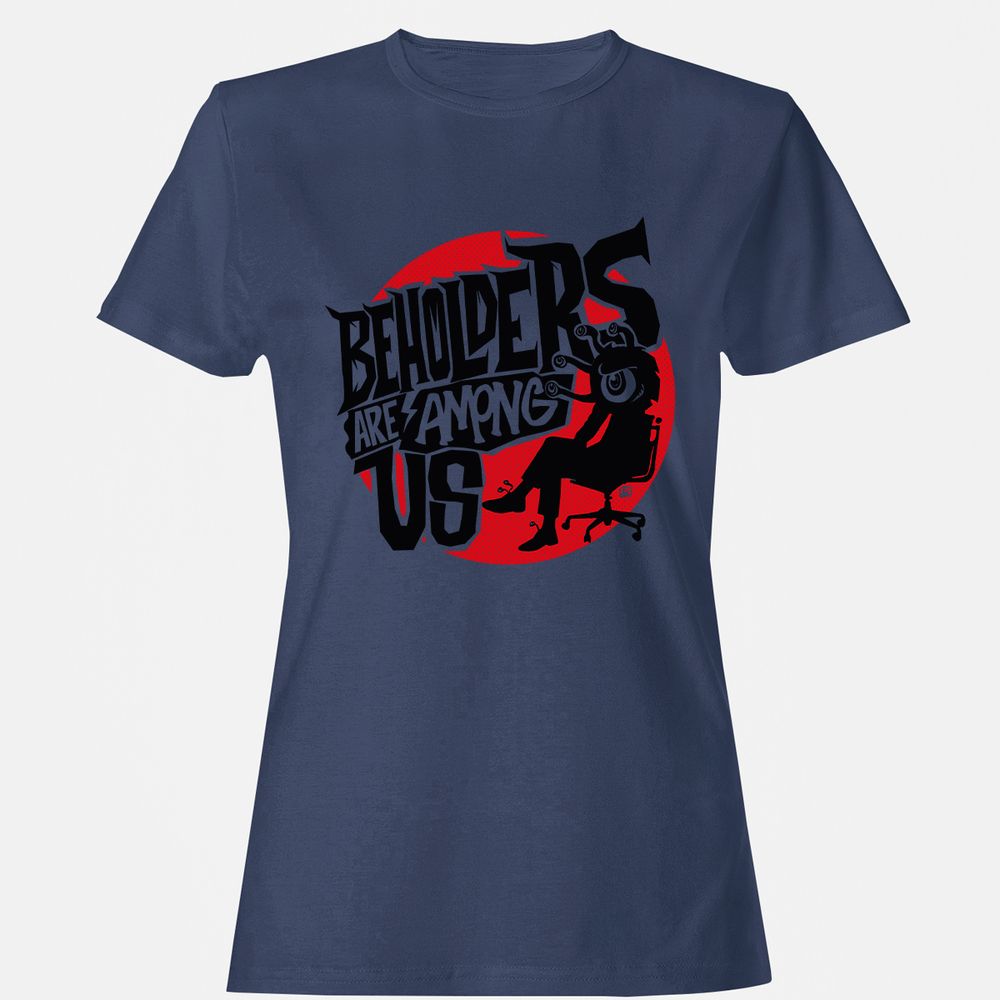 Beholders Are Among Us Women's T-Shirt - Navy - 10