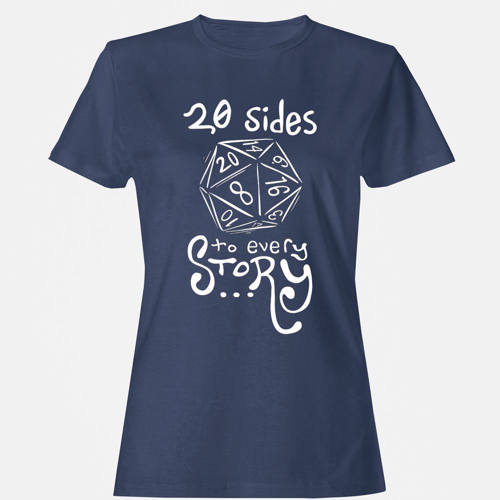 20 Sides to Every Story Women's T-Shirt - Navy - 10