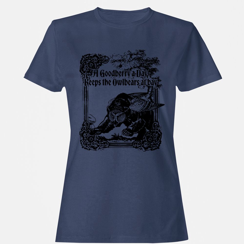 A Goodberry A Day Keeps The Owlbears At Bay Women's T-Shirt - Navy - 10