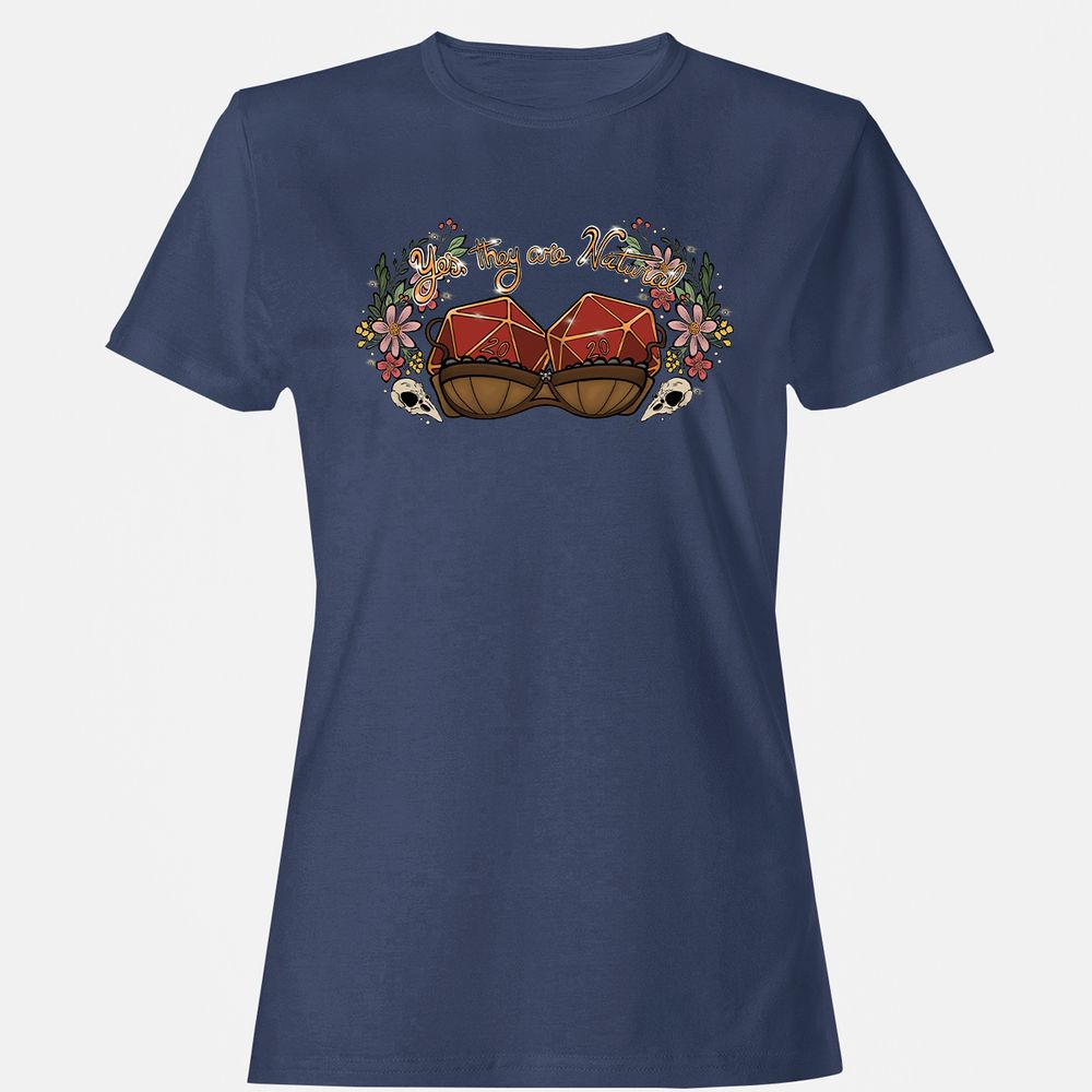 Yes They're Natural Women's T-Shirt - Navy - 10