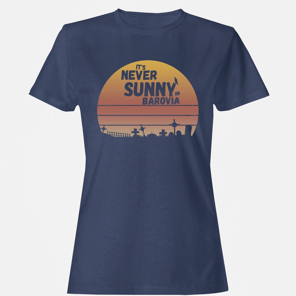 Vintage It's Never Sunny In Barovia Women's T-Shirt - Navy - 10