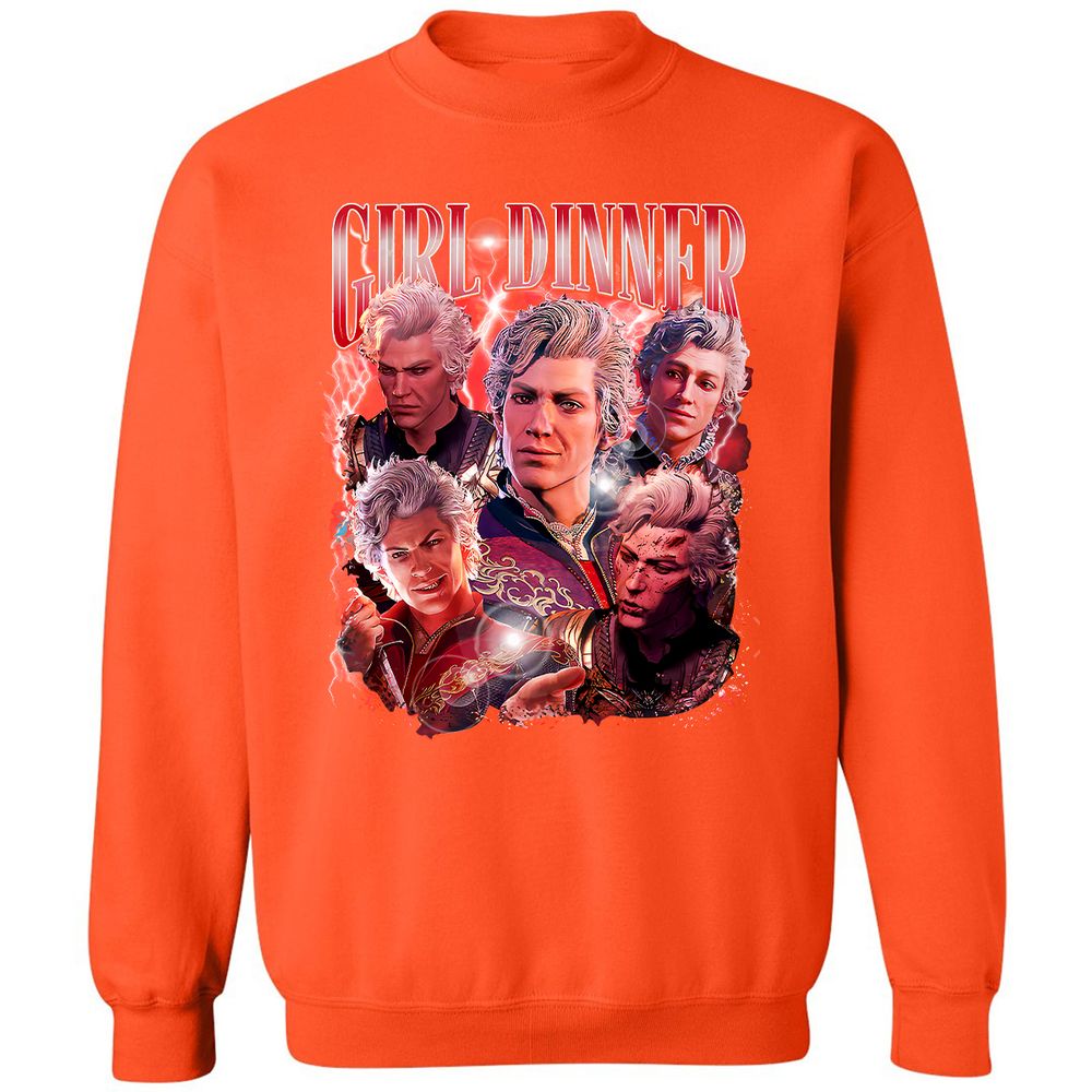 Astarion Girl Dinner Classic Unisex Sweatshirt - Orange - 10