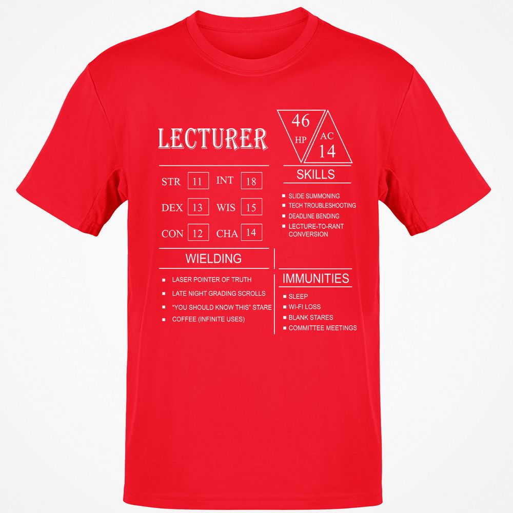 Lecturer New Classic Unisex T-Shirt - Red - 10