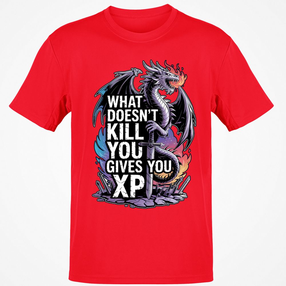 What Doesn't Kill You Dragon Classic Unisex T-Shirt - Red - 10