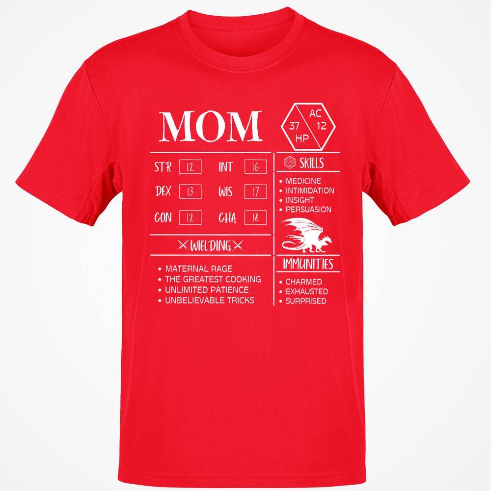 Mom Stats 2 Classic Unisex T-Shirt - Red - 10