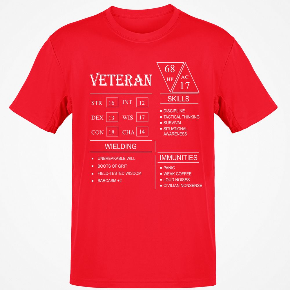 Veteran New Classic Unisex T-Shirt - Red - 10