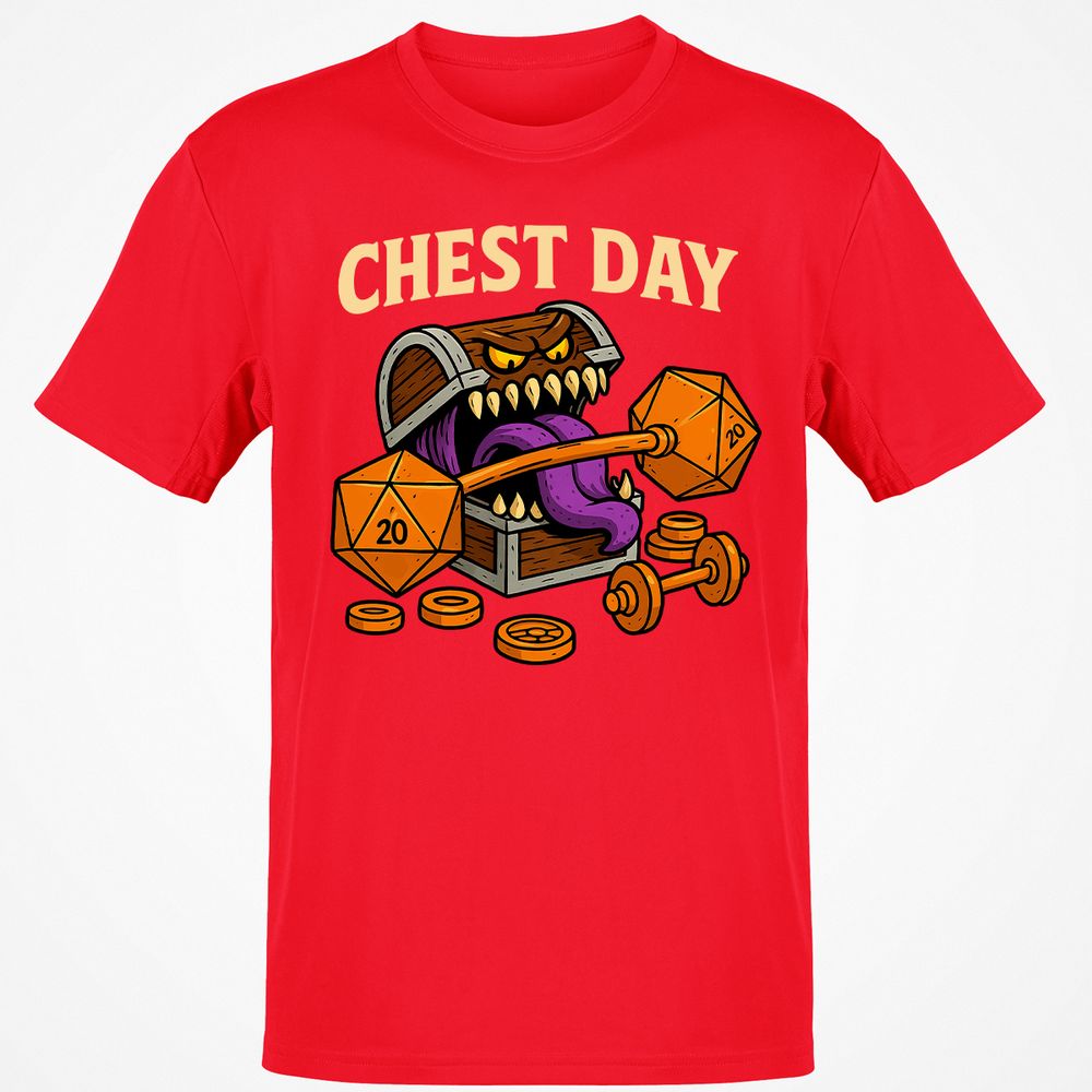 Chest Day Classic Unisex T-Shirt - Red - 10