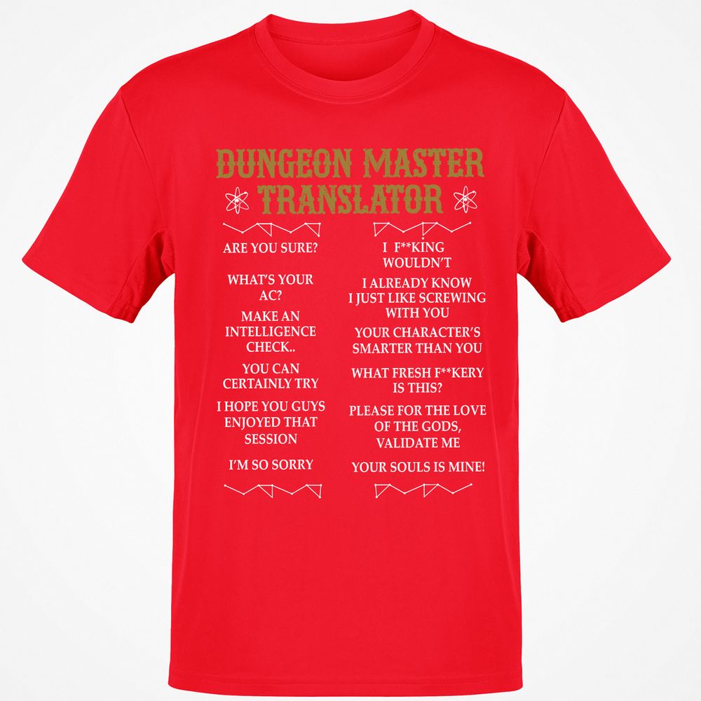 Dungeon Master Translator Classic Unisex T-Shirt - Red - 10