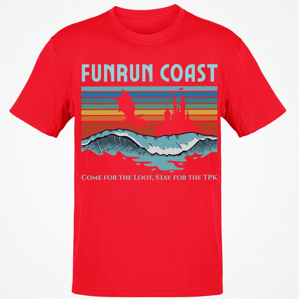 FUNRUN COAST Classic Unisex T-Shirt - Red - 10