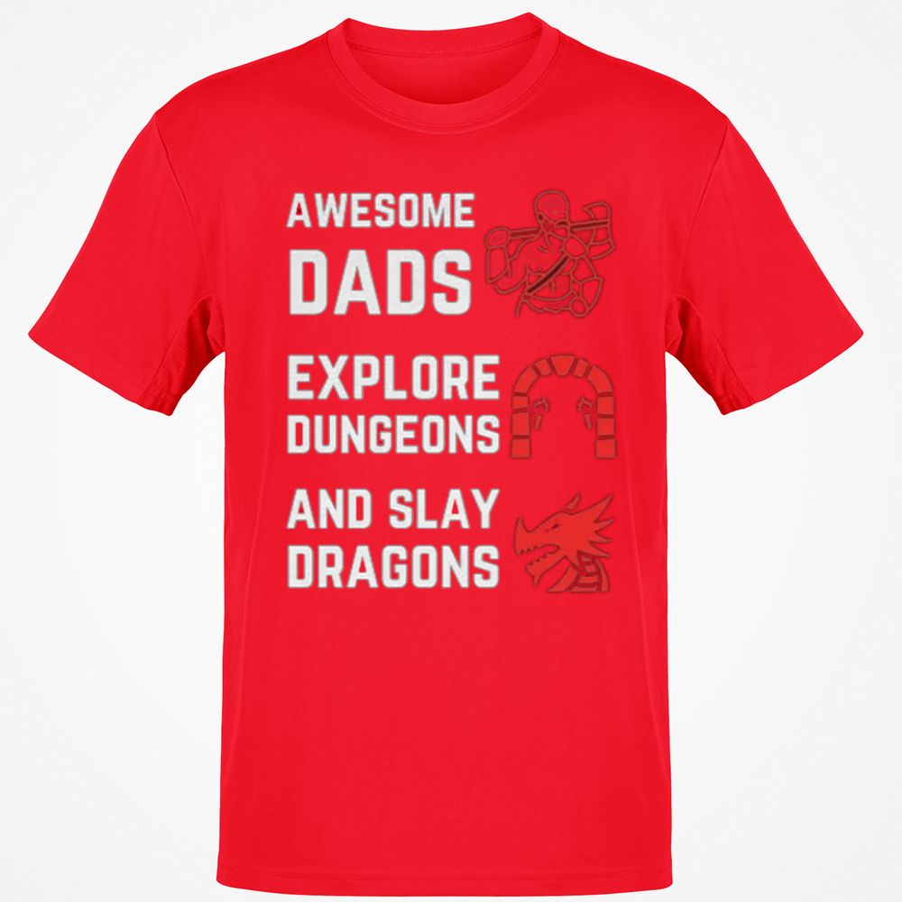 Awesome Dad Fathers Day Classic Unisex T-Shirt - Red - 10