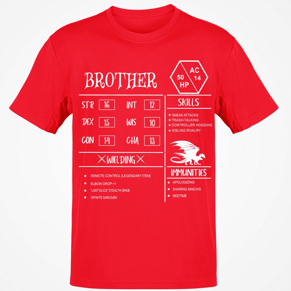Brother Stats Classic Unisex T-Shirt - Red - 10