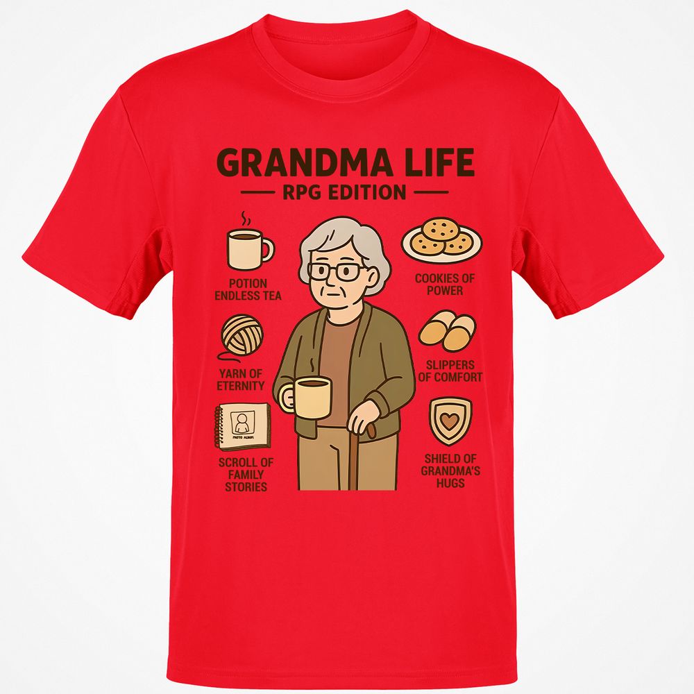 Grandma Life RPG Edition Classic Unisex T-Shirt - Red - 10