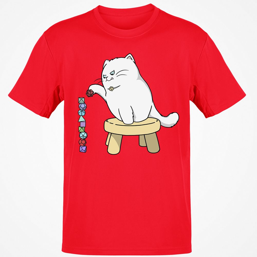 Cat Stacking Dice T-Shirt - Red - 10