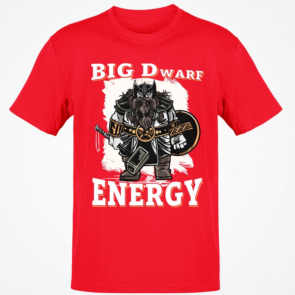 Big Dwarf Energy Classic Unisex T-Shirt - Red - 10