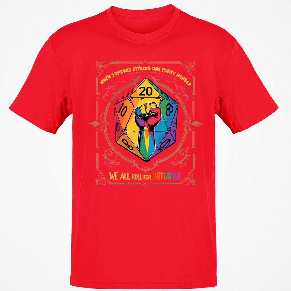 Roll For Initiative Classic Unisex T-Shirt - Red - 10