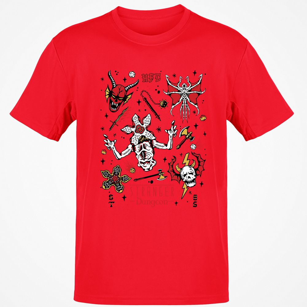 STRANGER DUNGEON Classic Unisex T-Shirt - Red - 10