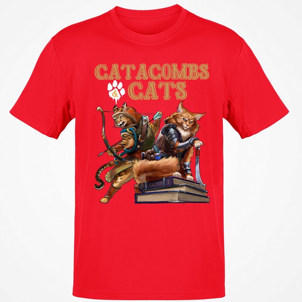 Catacombs & Cats Classic Unisex T-Shirt - Red - 10