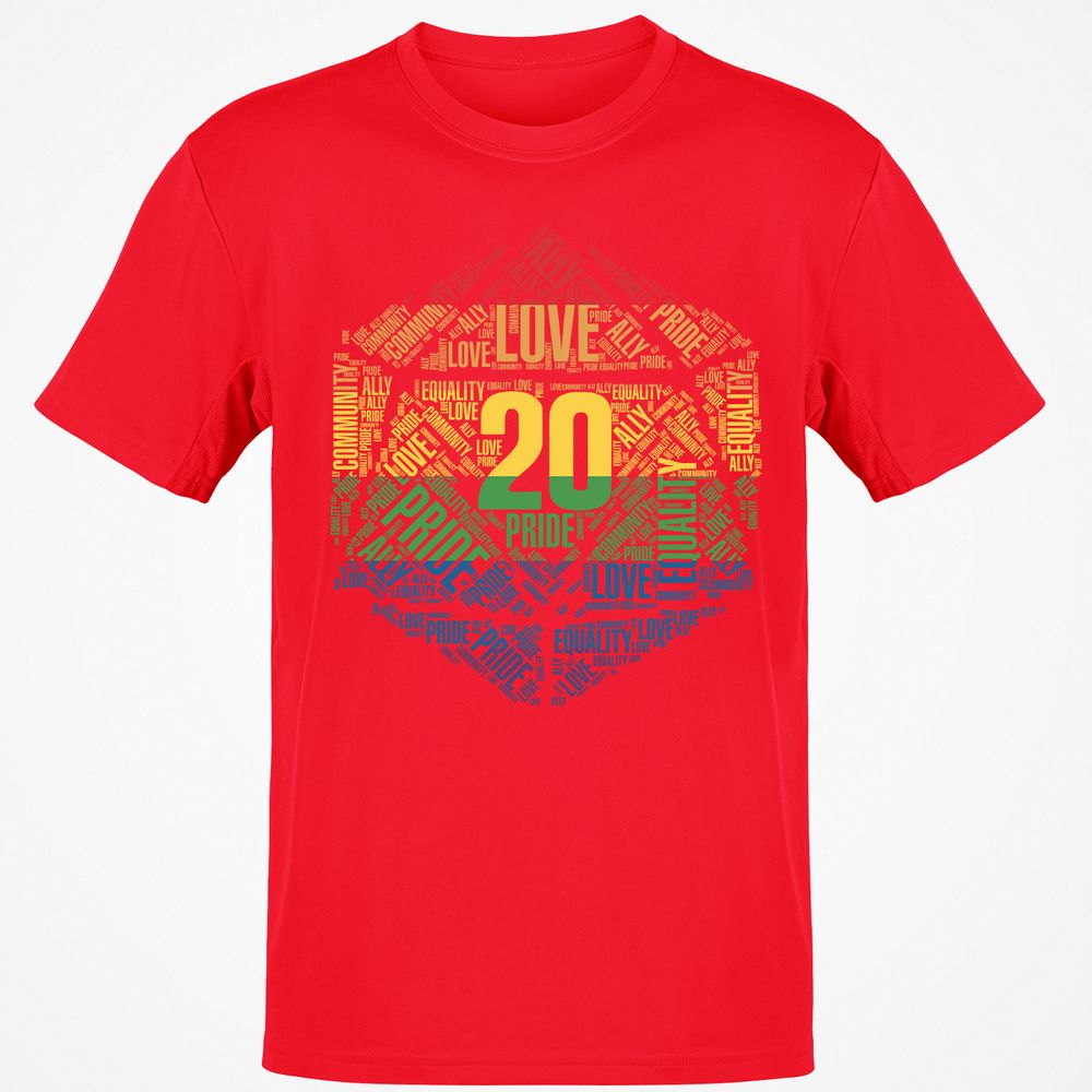 D20 Pride T-Shirt - Red - 10