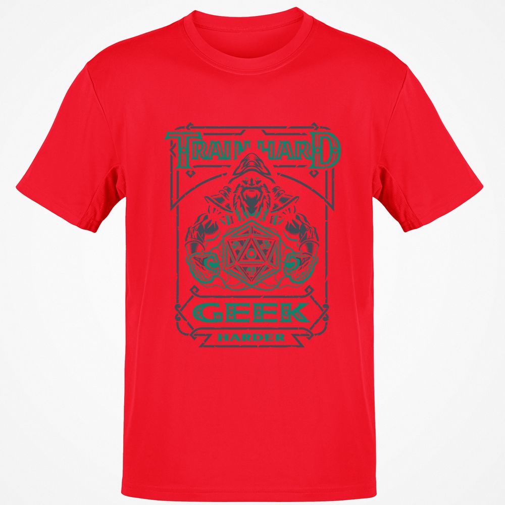 Train Hard, Geek Harder - Red - 10