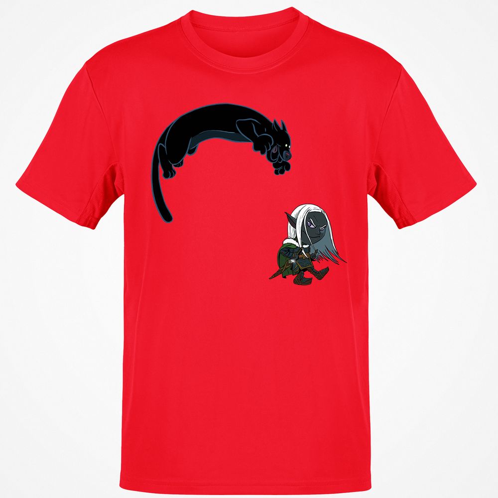 Drizzt And Guenhwyvar Classic Unisex T-Shirt - Red - 10