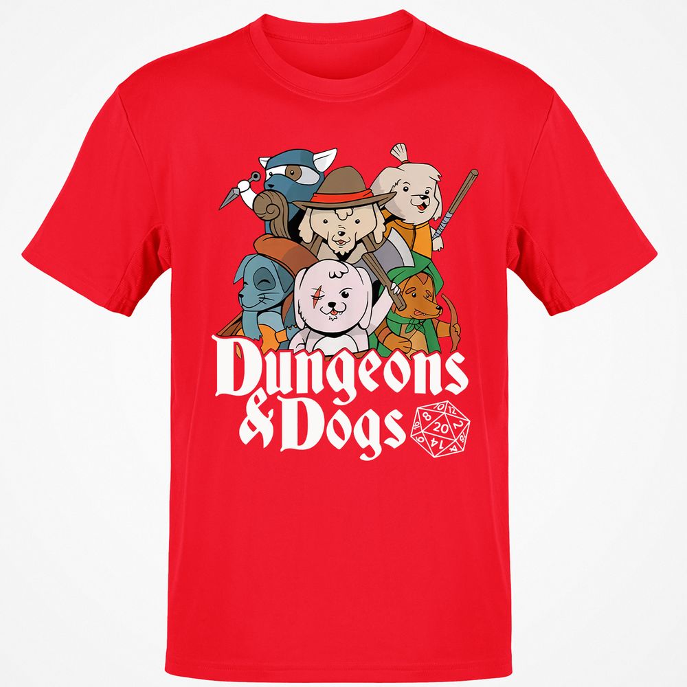 Dungeons & Dogs Classic Unisex T-Shirt - Red - 10