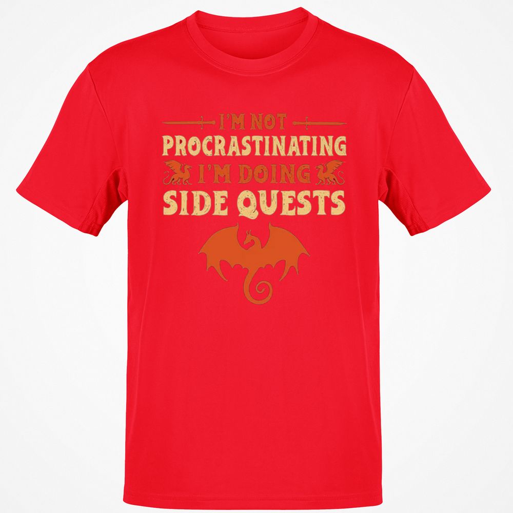 I'm Doing Side Quests Classic Unisex T-Shirt - Red - 10