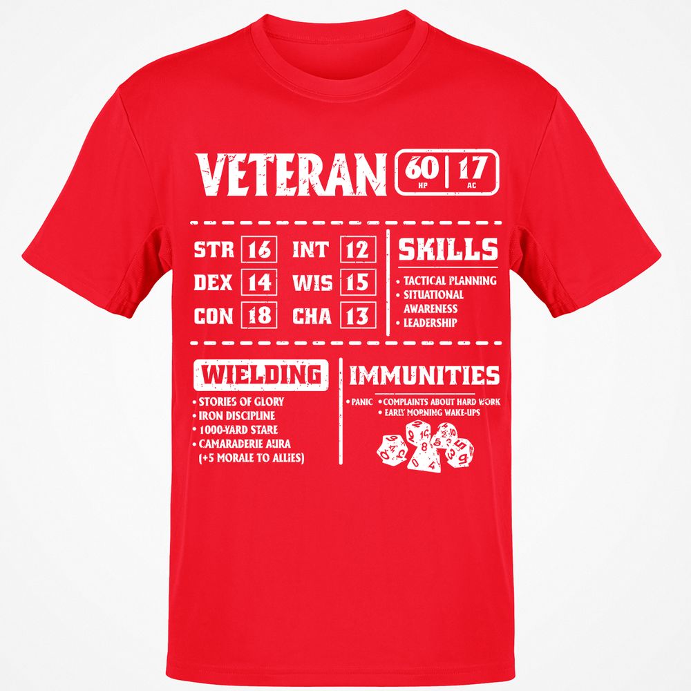 Veteran New Ver. Classic Unisex T-Shirt - Red - 10