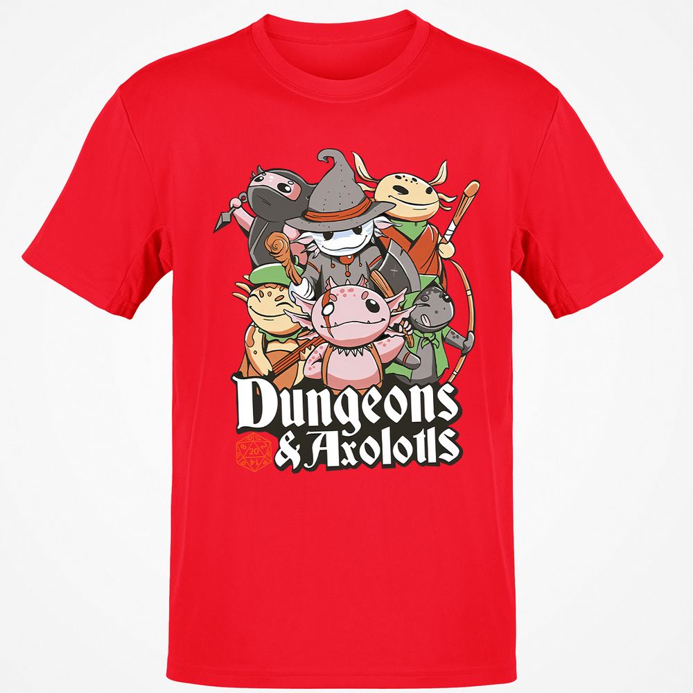 Dungeons And Axolotls Classic Unisex T-Shirt - Red - 10