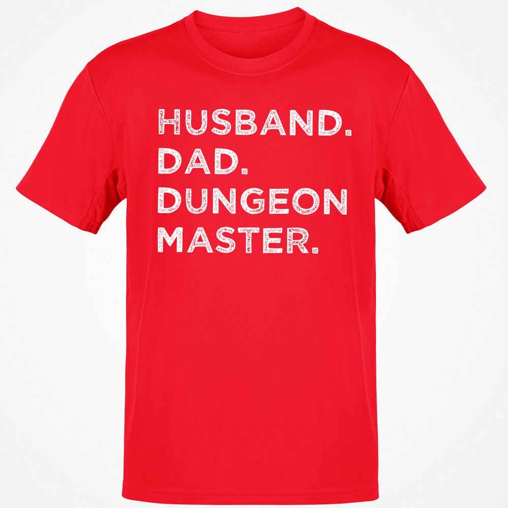 Husband Dad Dungeon Master Classic Unisex T-Shirt - Red - 10