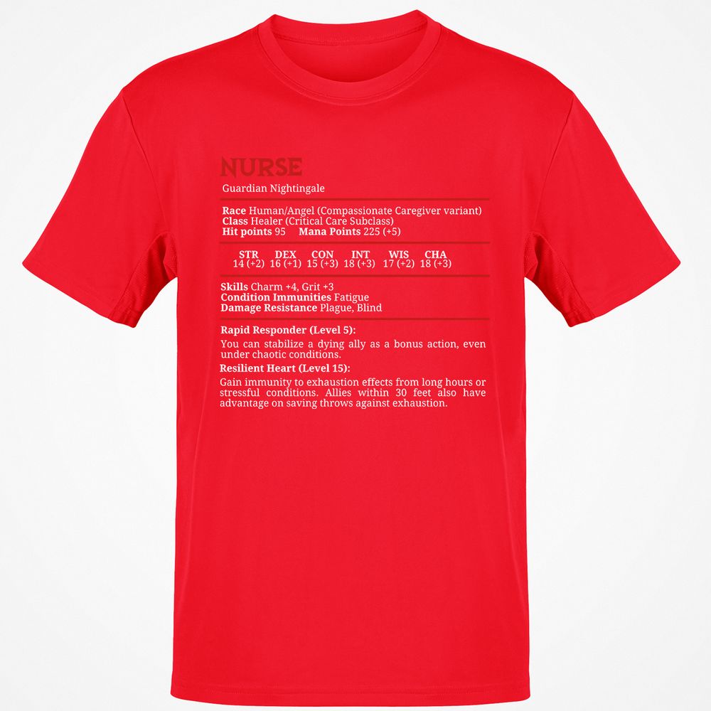Nurse Stats Classic Unisex T-Shirt - Red - 10