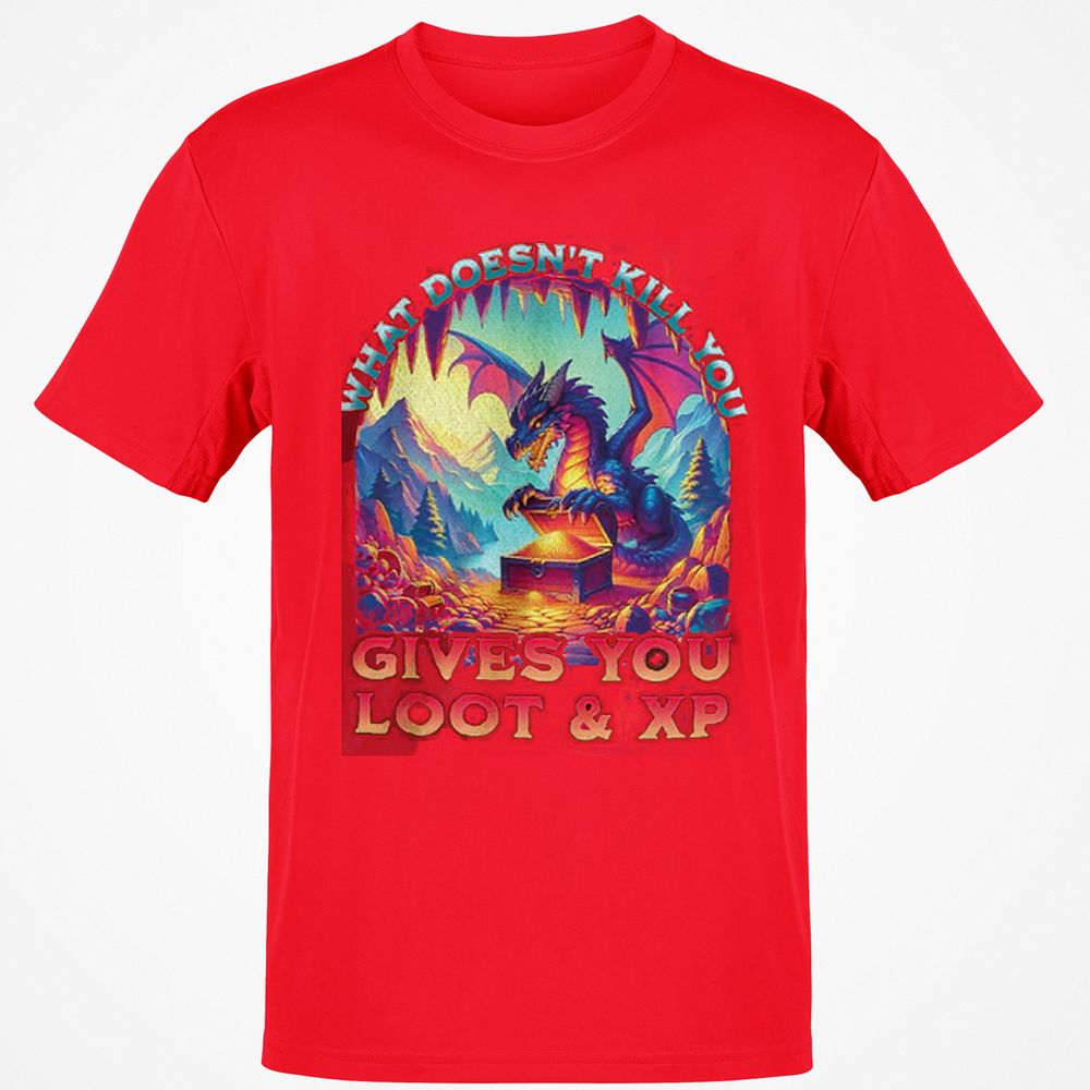 What Doesn't Kill You Give You Loot & XP Classic Unisex T-Shirt - Red - 10