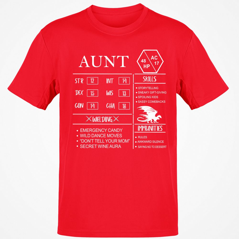Aunt Stats Classic Unisex T-Shirt - Red - 10