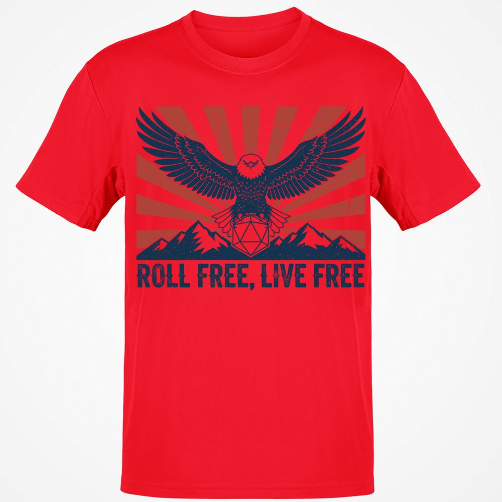 Roll Free, Live Free Classic Unisex T-Shirt - Red - 10