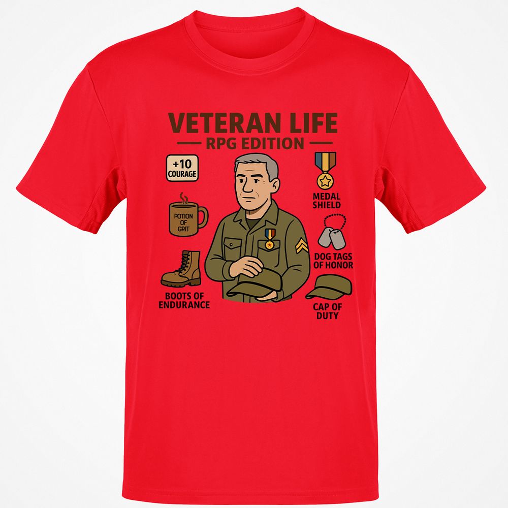 Veteran Life RPG Edition Classic Unisex T-Shirt - Red - 10