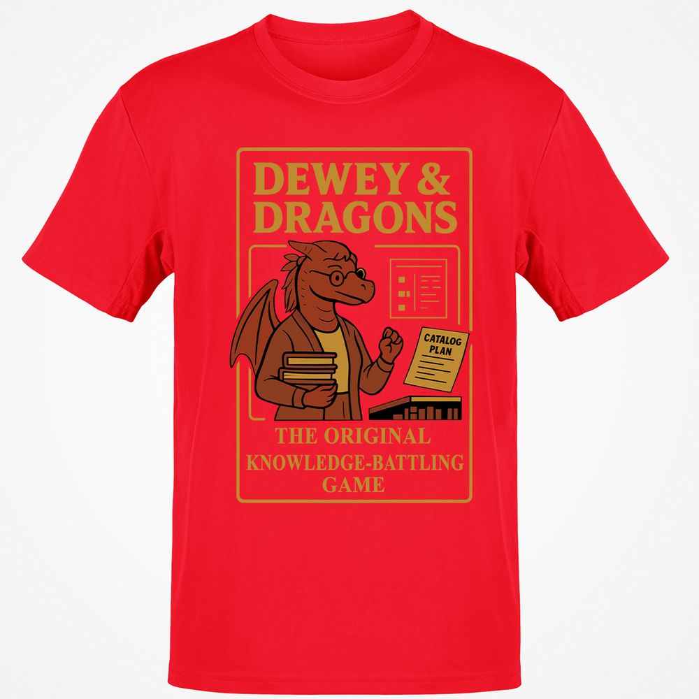 Dewey & Dragons Classic Unisex T-Shirt - Red - 10