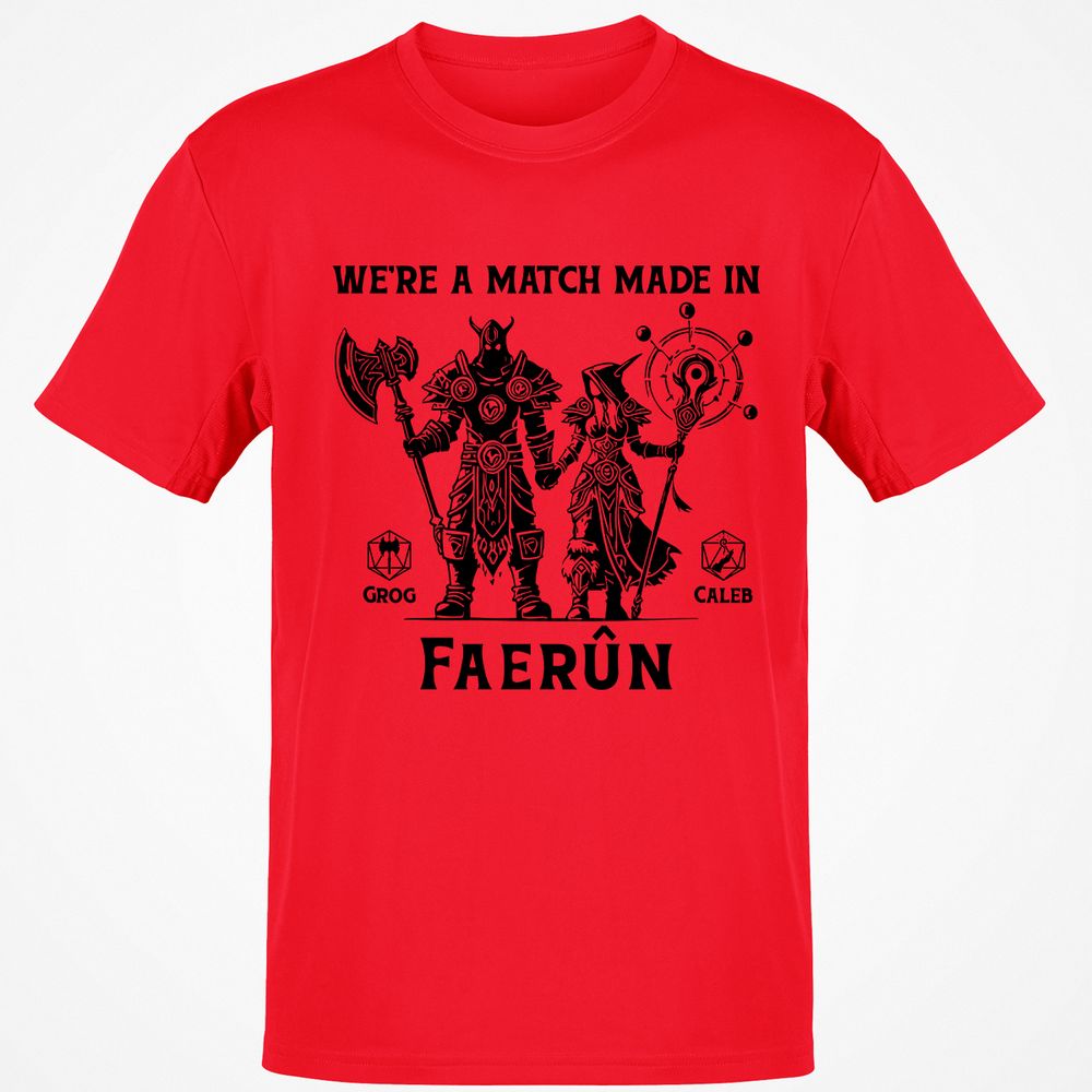 Custom DnD Class Couple Classic Unisex T-Shirt - Red - 10
