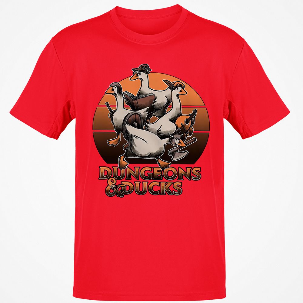 Dungeons And Ducks Classic Unisex T-Shirt - Red - 10