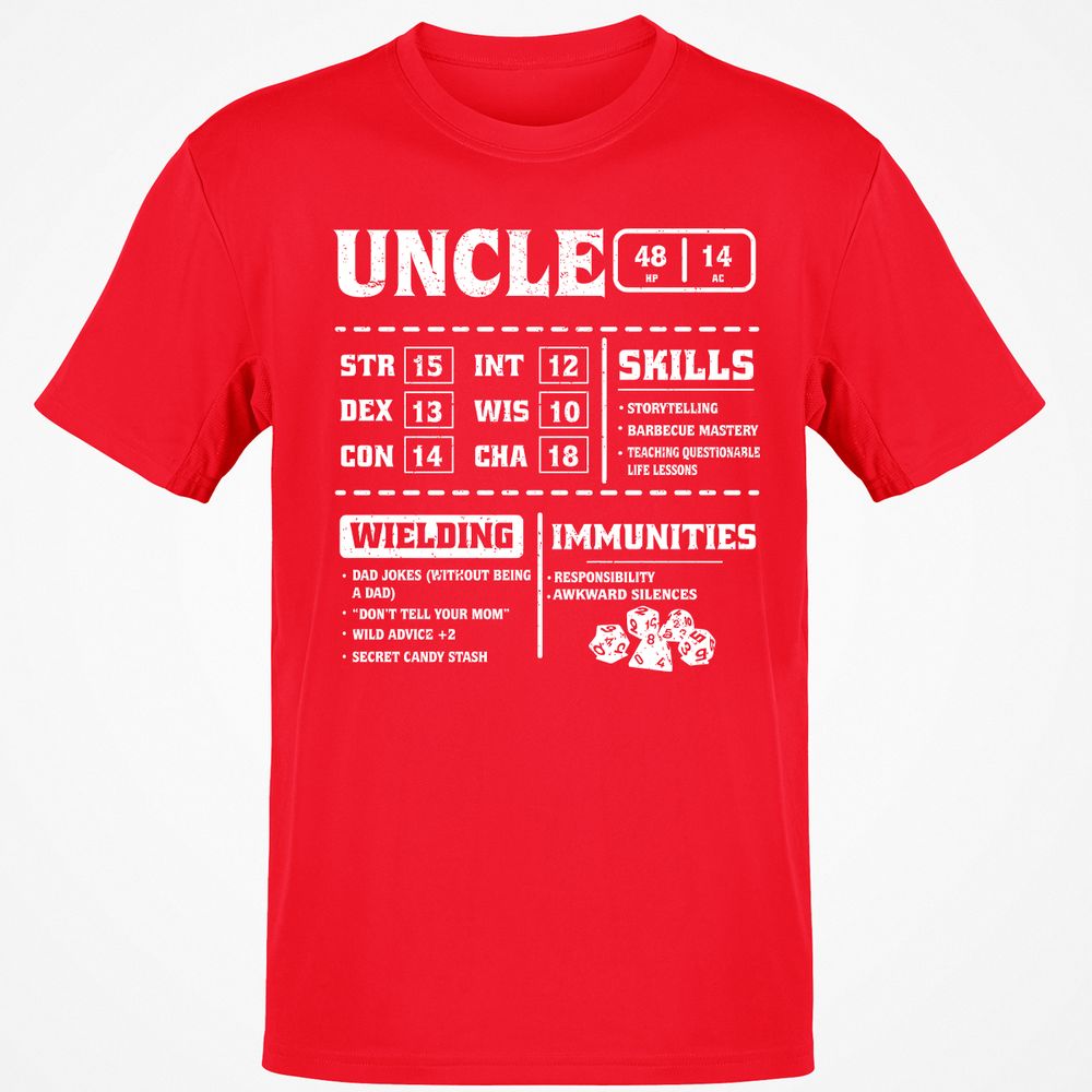 Uncle Stats Classic Unisex T-Shirt - Red - 10