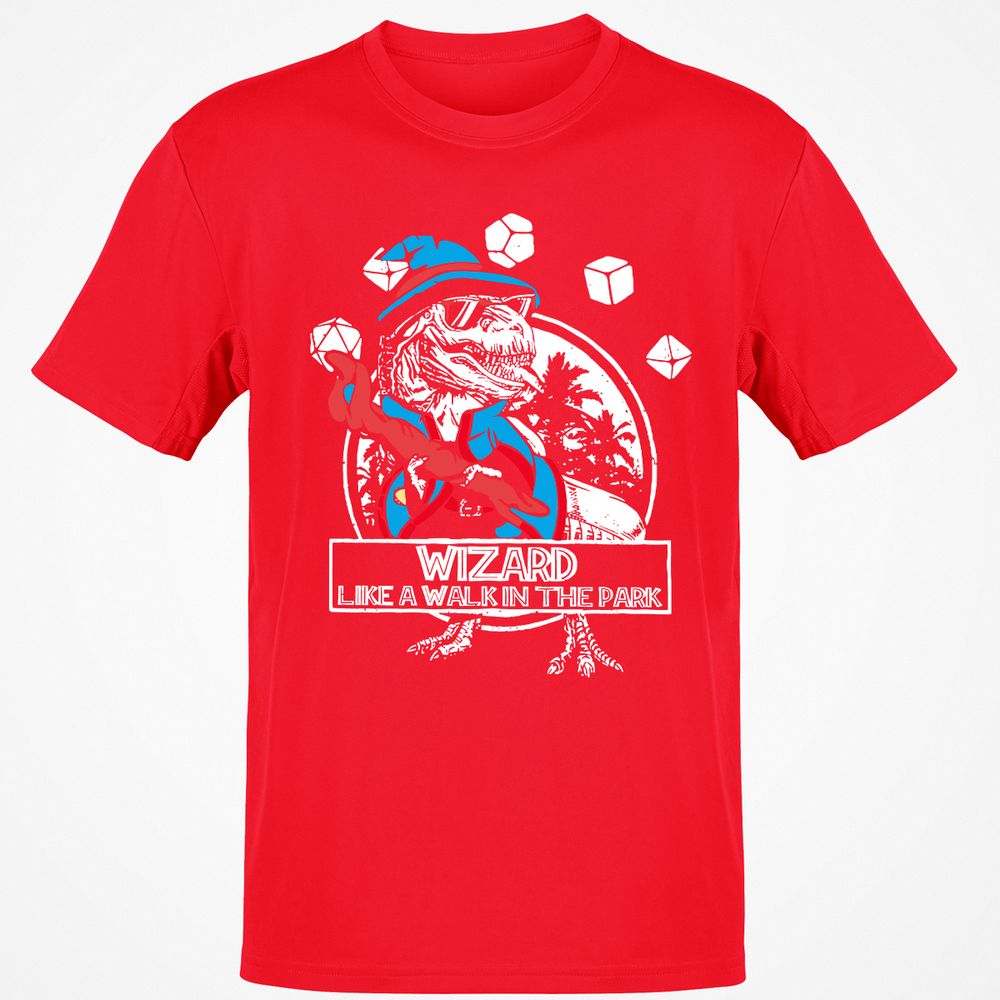 Wizard Like The Walk In The Park Classic Unisex T-Shirt - Red - 10