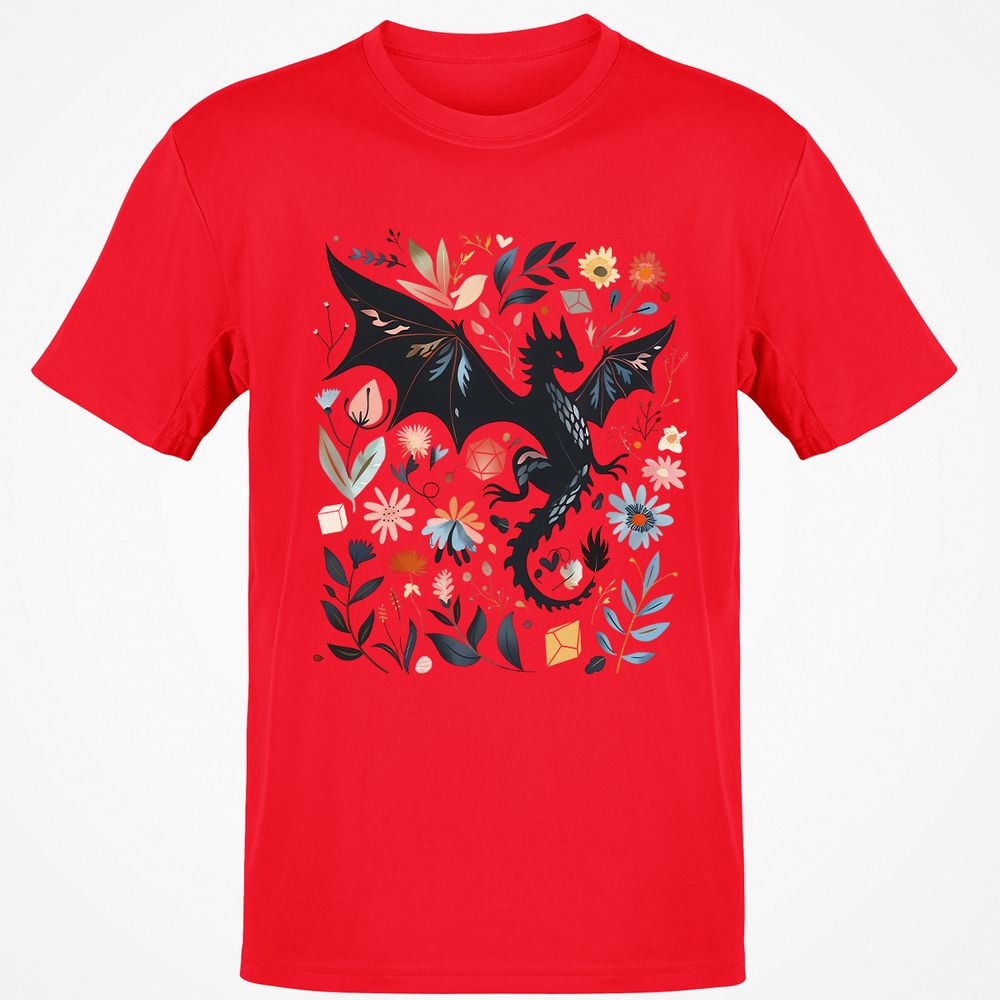 Floral DnD Dragon - Red - 10