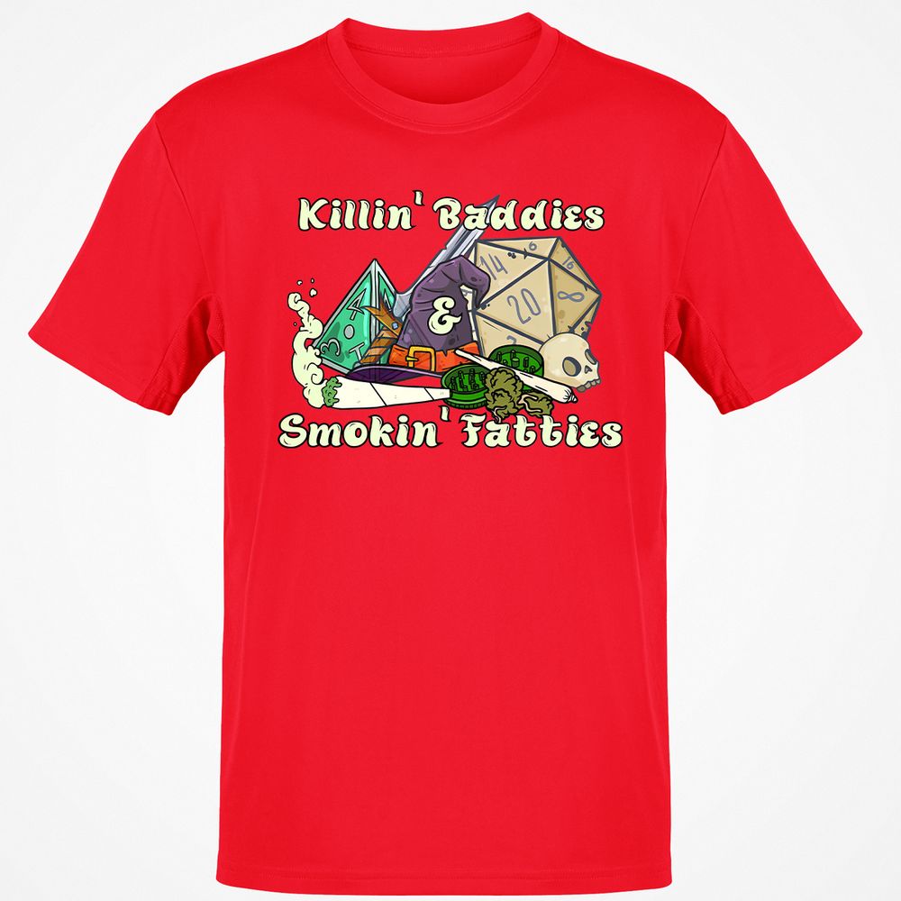 Killin' Baddies Smokin' Fatties Classic Unisex T-Shirt - Red - 10