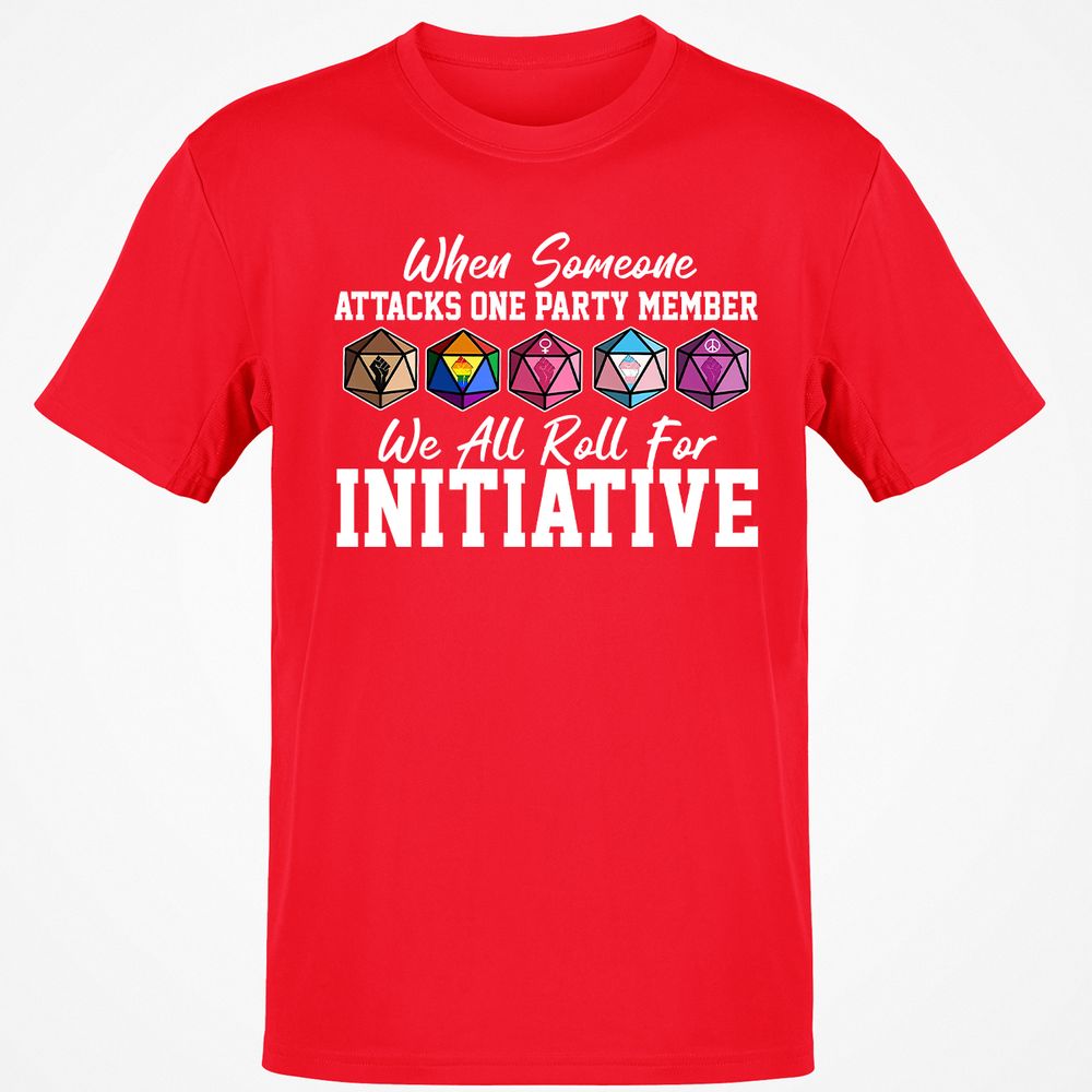 LGBT Roll For Initiative Classic Unisex T-Shirt - Red - 10