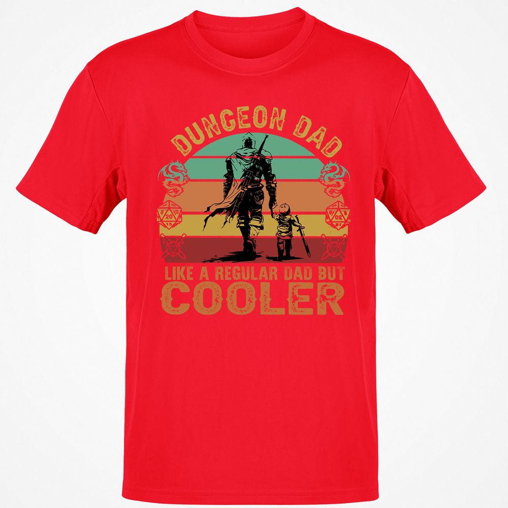 Dungeon Dad Like A Regular Dad Classic Unisex T-Shirt - Red - 10