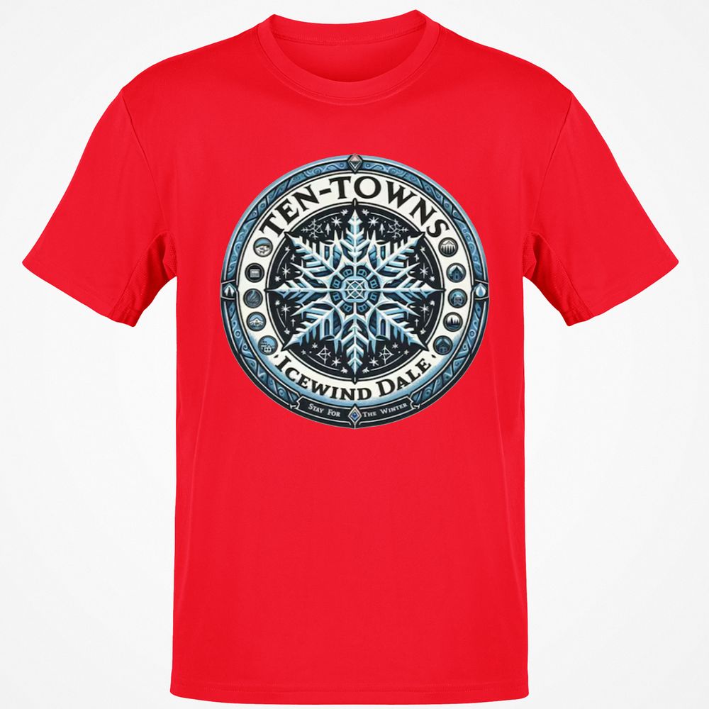 Ten-Towns Icewind Dale Classic Unisex T-Shirt - Red - 10