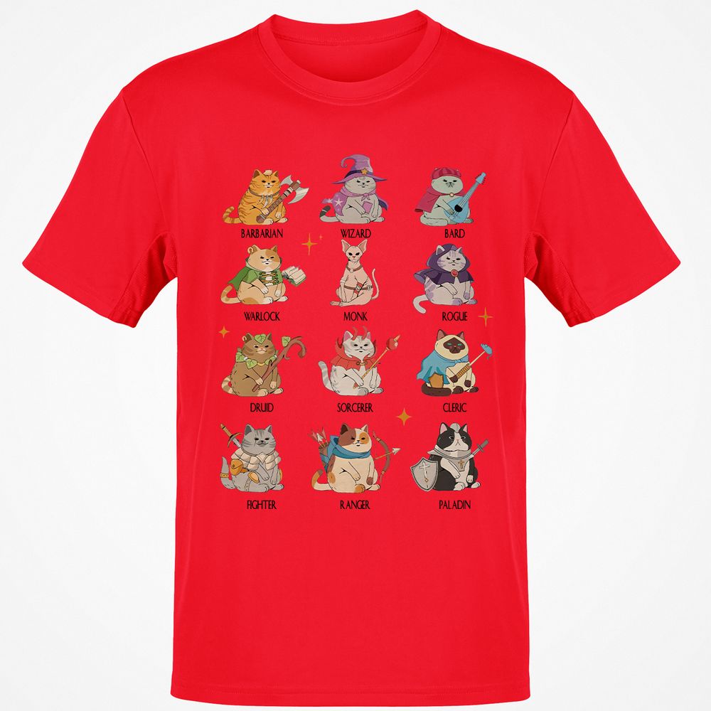 Dungeons And Cats Classic Unisex T-Shirt - Red - 10