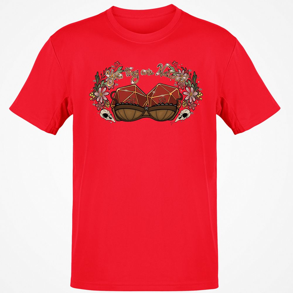 Yes They're Natural T-Shirt - Red - 10
