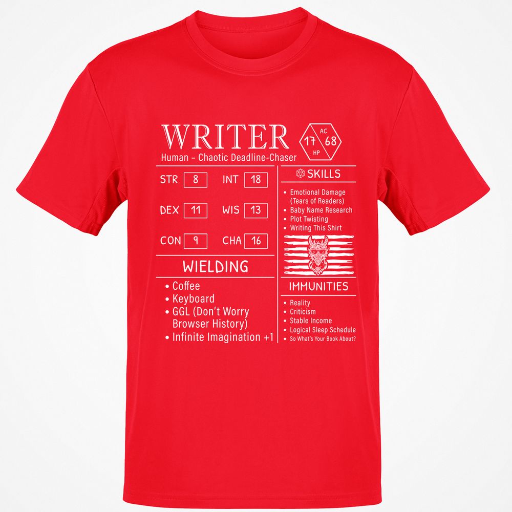 Writer Stats New Classic Unisex T-Shirt - Red - 10