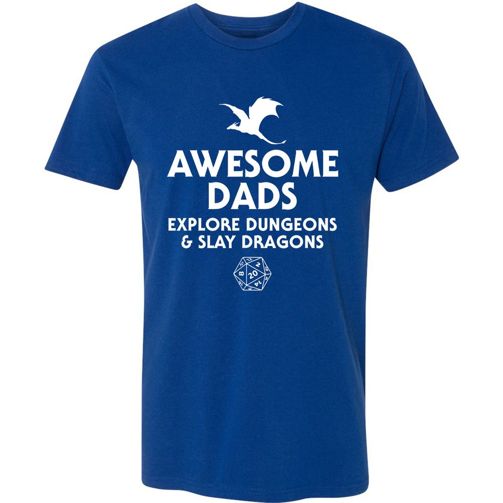 Awesome Dads Slay Dragons Premium Unisex T-Shirt - Royal - 10