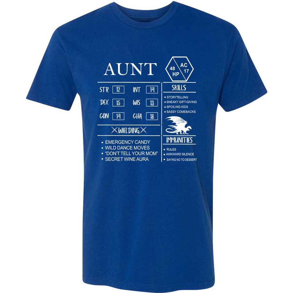 Aunt Stats Premium Unisex T-Shirt - Royal - 10